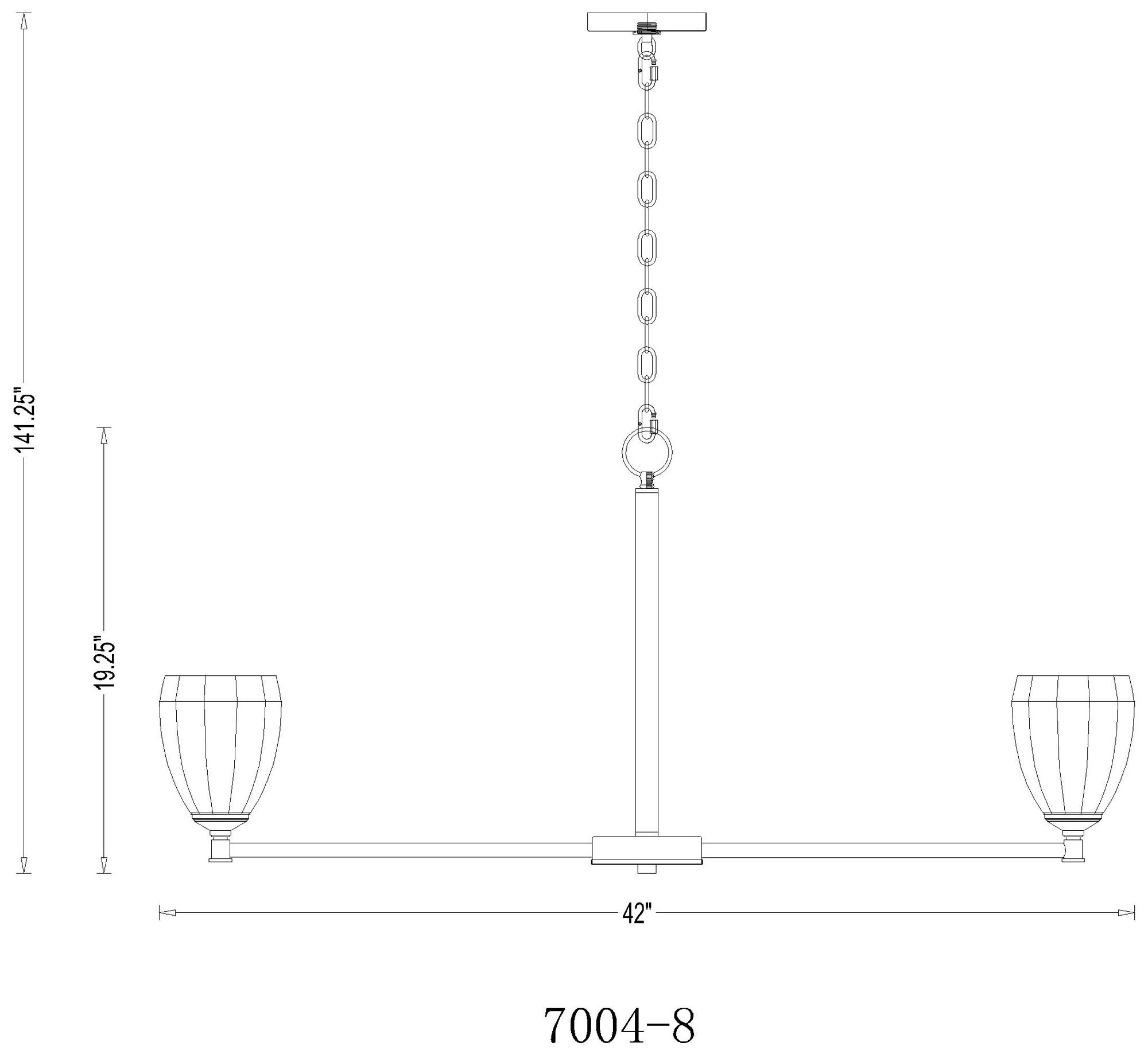 Oren by Z-Lite Modern Gold 8 Light Chandelier