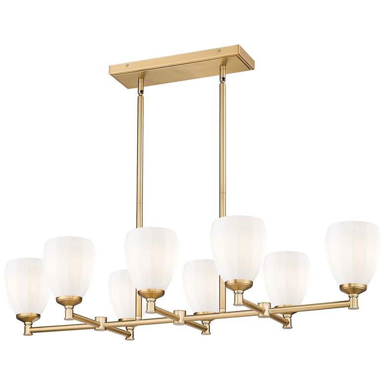 Image 1 Oren by Z-Lite Modern Gold 8 Light Linear Chandelier