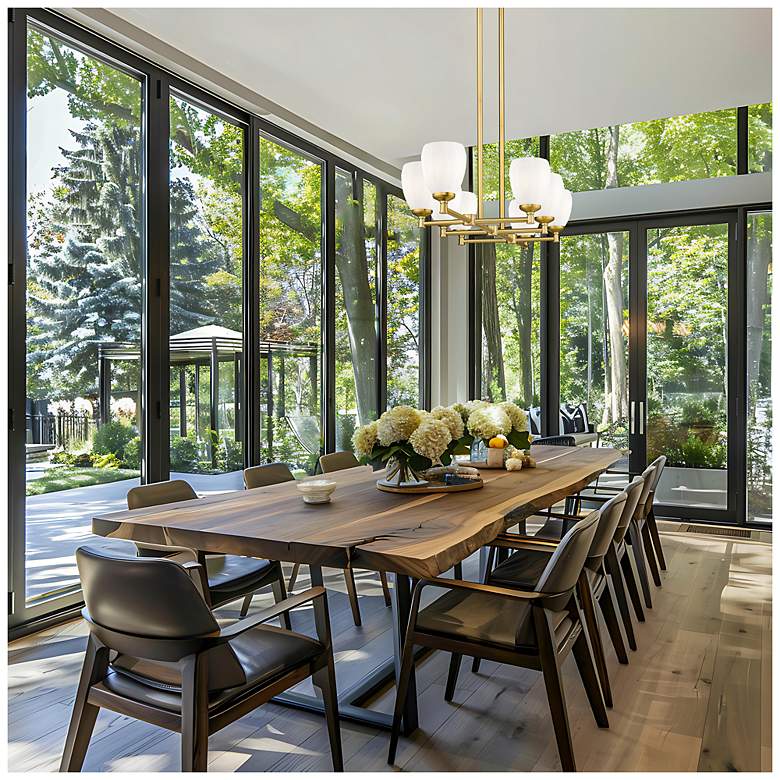 Image 2 Oren by Z-Lite Modern Gold 8 Light Linear Chandelier more views