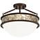 Organic Nest Banded 16" Wide Oil-Rubbed Bronze Ceiling Light