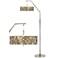 Organic Nest Giclee Brushed Nickel Arc Floor Lamp