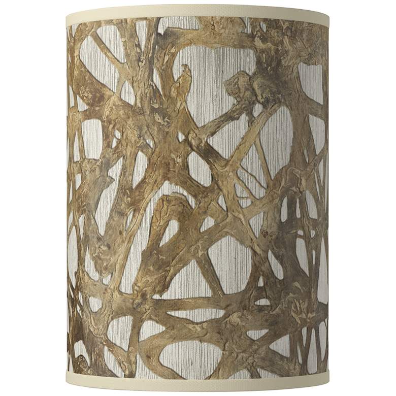 Image 1 Organic Nest Giclee Round Cylinder Lamp Shade 8x8x11 (Spider)