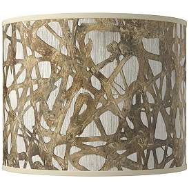 Image1 of Organic Nest Giclee Round Drum Lamp Shade 14x14x11 (Spider)