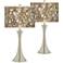 Organic Nest Trish 26 1/4"H Brushed Nickel Touch Table Lamps Set of 2