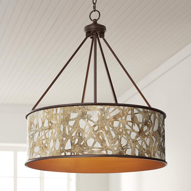 Image 1 Organic Nest Yulie 24 3/4" Wide Bronze Pendant Light