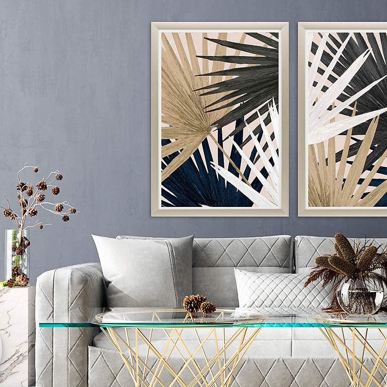 Image 4 Organic Palms I 40" High Framed Giclee Wall Art more views