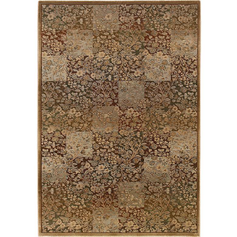 Image 1 Organic Patchwork 5'3"x7'6" Area Rug