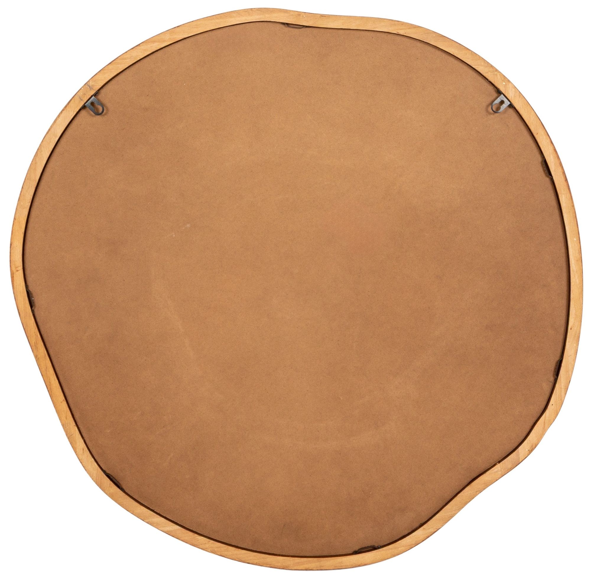 Image 5 Organic Wall Mirror with Wood Frame, Walnut Finish more views