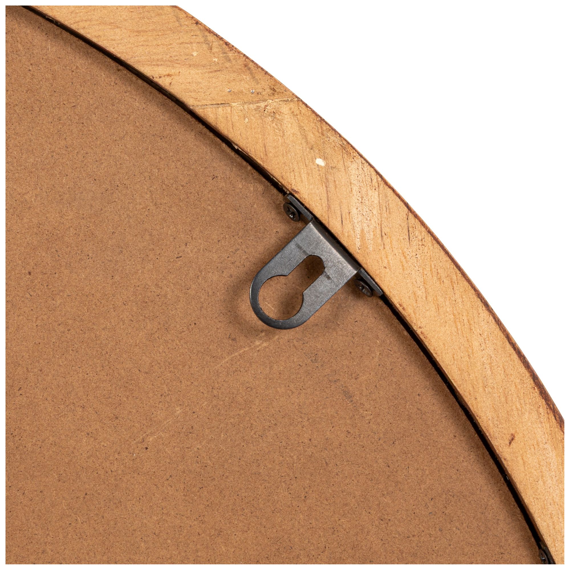 Organic Wall Mirror with Wood Frame, Walnut Finish