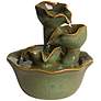 Organic Water Lily Ceramic Tabletop Fountain