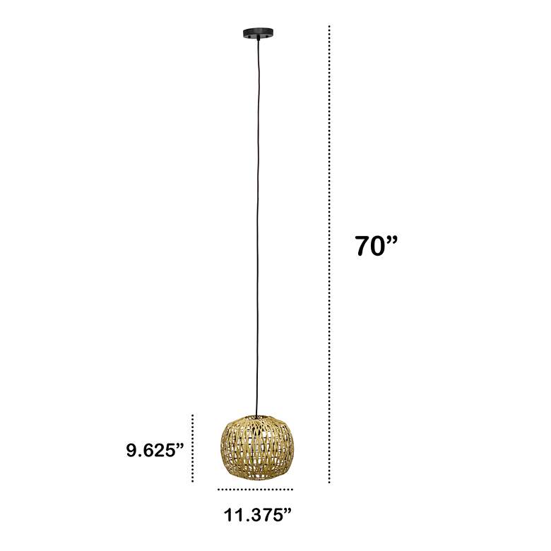 Image 6 Organix 11 1/2" Wide Natural Mini Pendant more views