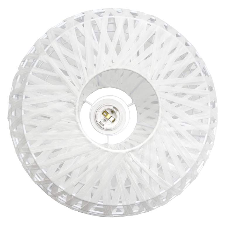 Image 2 Organix 11 1/2" Wide White Woven Mini Pendant more views