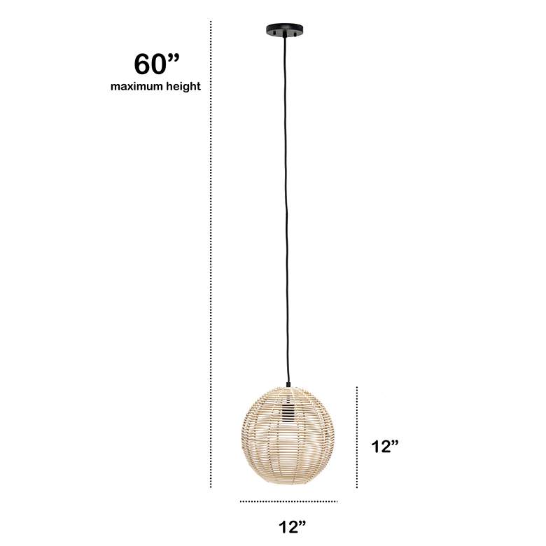 Image 6 Organix 12" Wide Natural Globe Mini Pendant more views