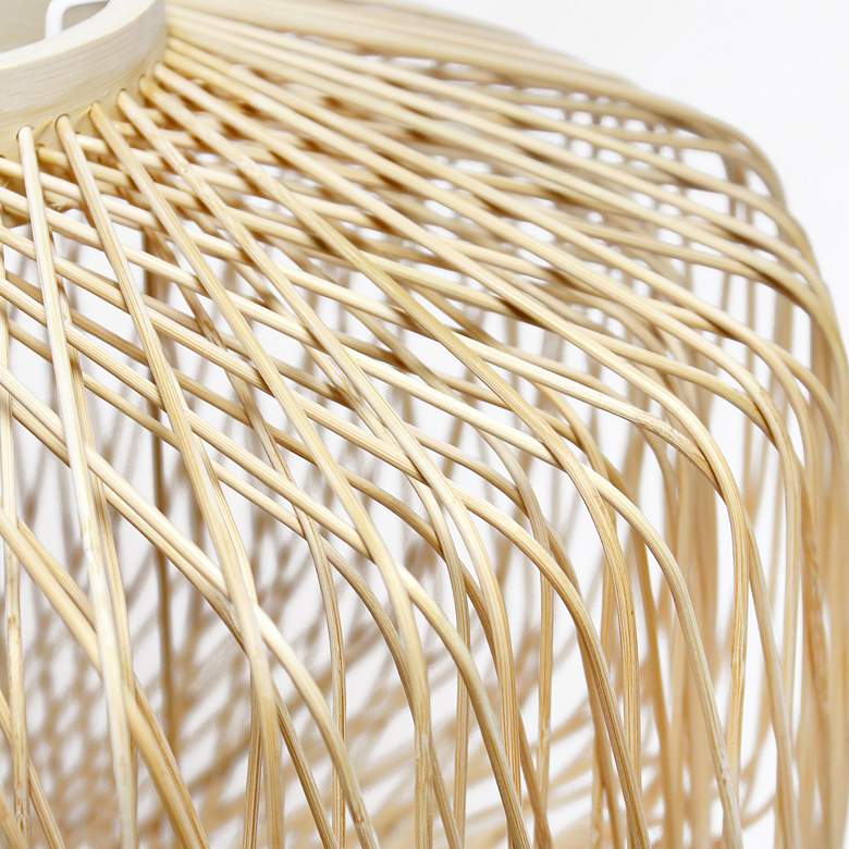 Image 6 Organix 16" Wide Modern Natural Rattan Weave Pendant Light more views