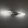 Organza 5.25"H x 28"W 1-Light Crystal Bath Bar in Black