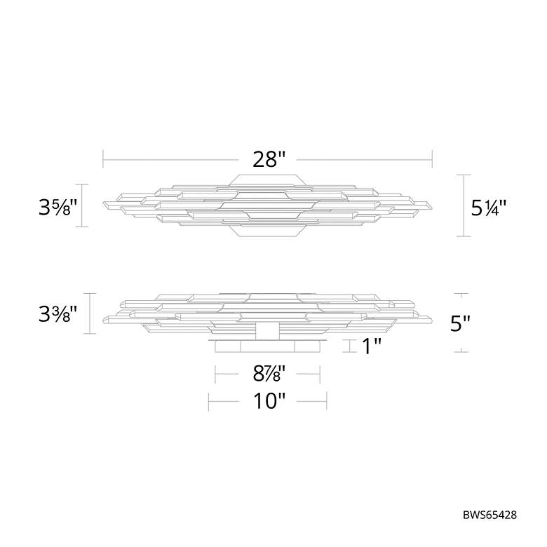 Image 4 Organza 5.25"H x 28"W 1-Light Crystal Bath Bar in Black more views