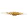 Organza 5.25"H x 38"W 1-Light Crystal Bath Bar in Aged Brass
