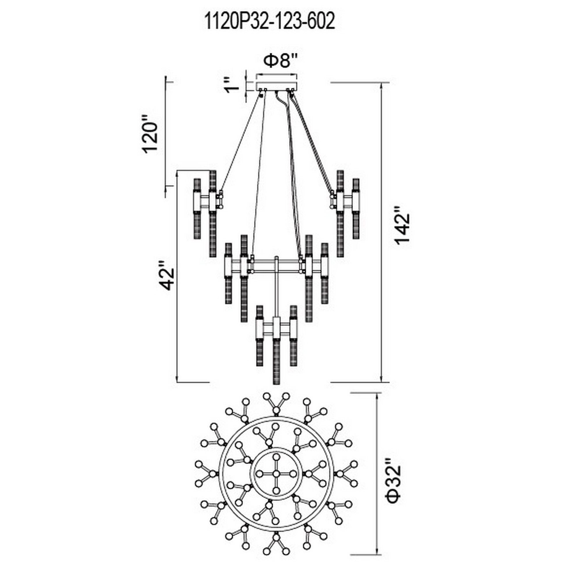 Image 6 Orgue 123 Light 32in Satin Gold Chandelier more views