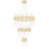 Orgue 123 Light Chandelier With Satin Gold Finish