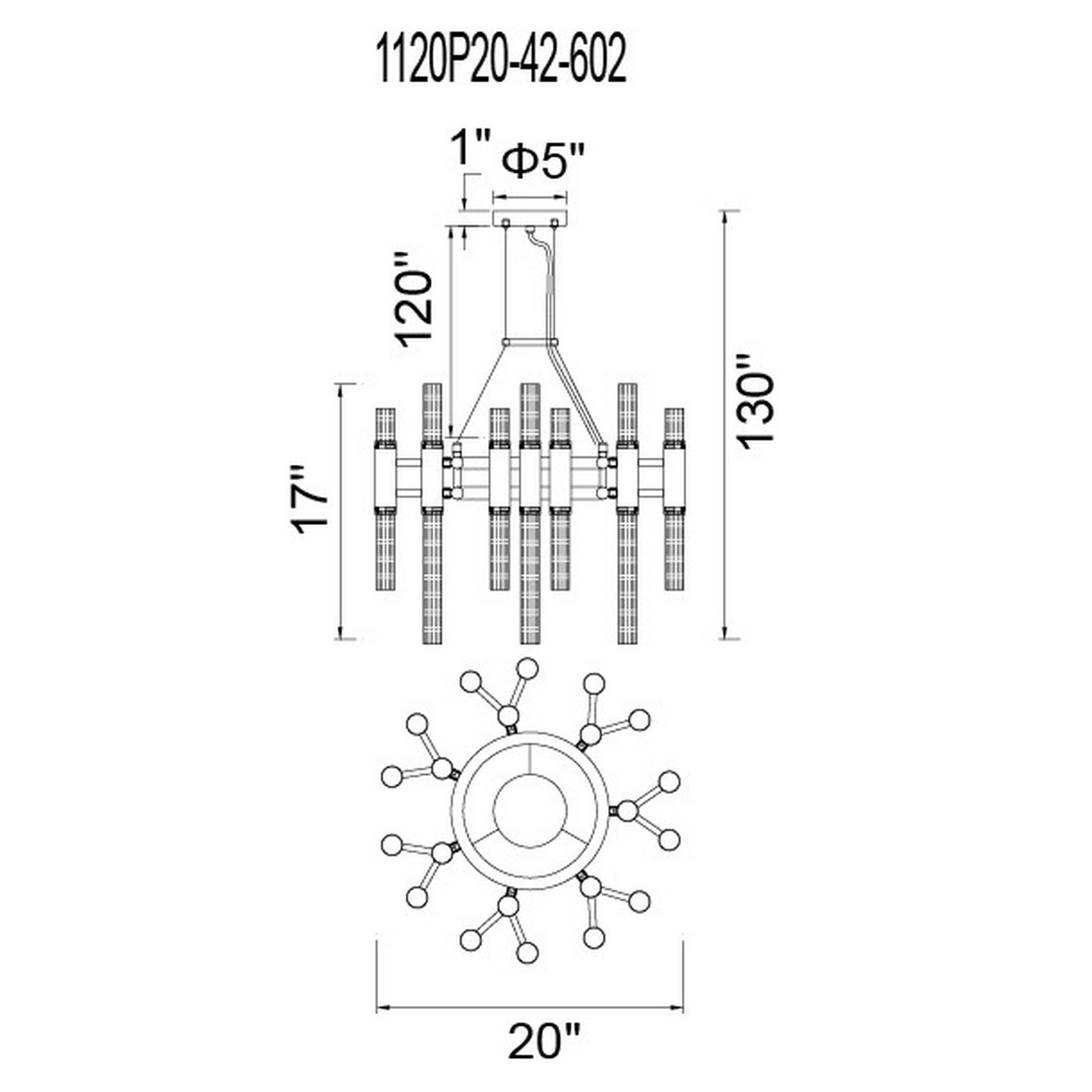 Image 6 Orgue 42 Light 20in Satin Gold Chandelier more views