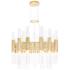 Orgue 42 Light Chandelier With Satin Gold Finish