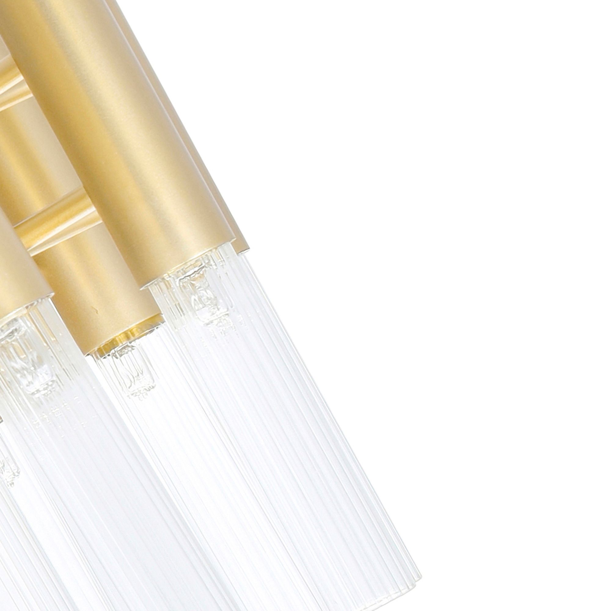 Image 4 Orgue 6 Light 5in Satin Gold Sconce more views