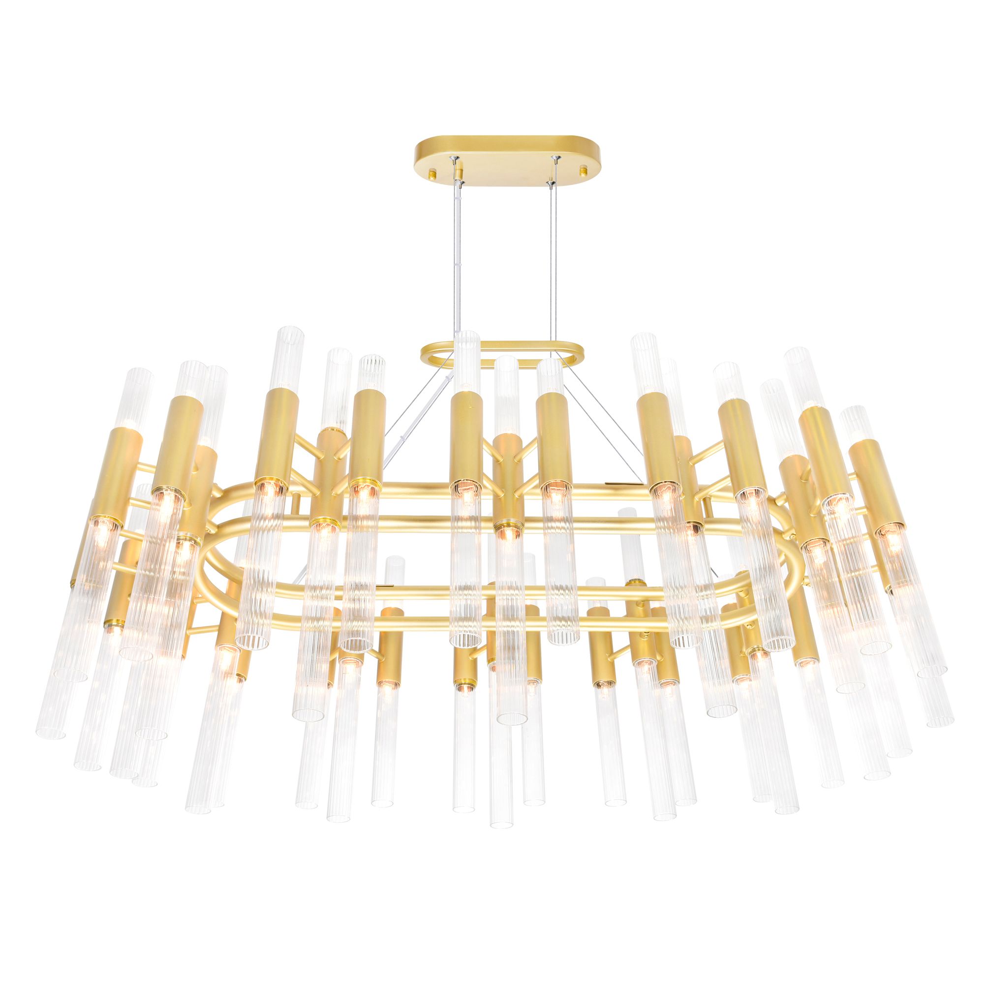 Image 2 Orgue 72 Light 39in Satin Gold Chandelier more views