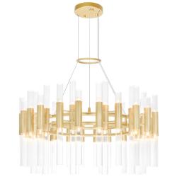 Orgue 72 Light Chandelier With Satin Gold Finish
