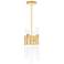 Orgue 8" Wide Satin Gold Multi-Light Pendant