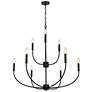 1_Oriame 32.3" Wide Black 9-Light Chandelier