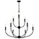 Oriame 32.3" Wide Black 9-Light Chandelier