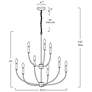 2_Oriame 32.3" Wide Black 9-Light Chandelier more views
