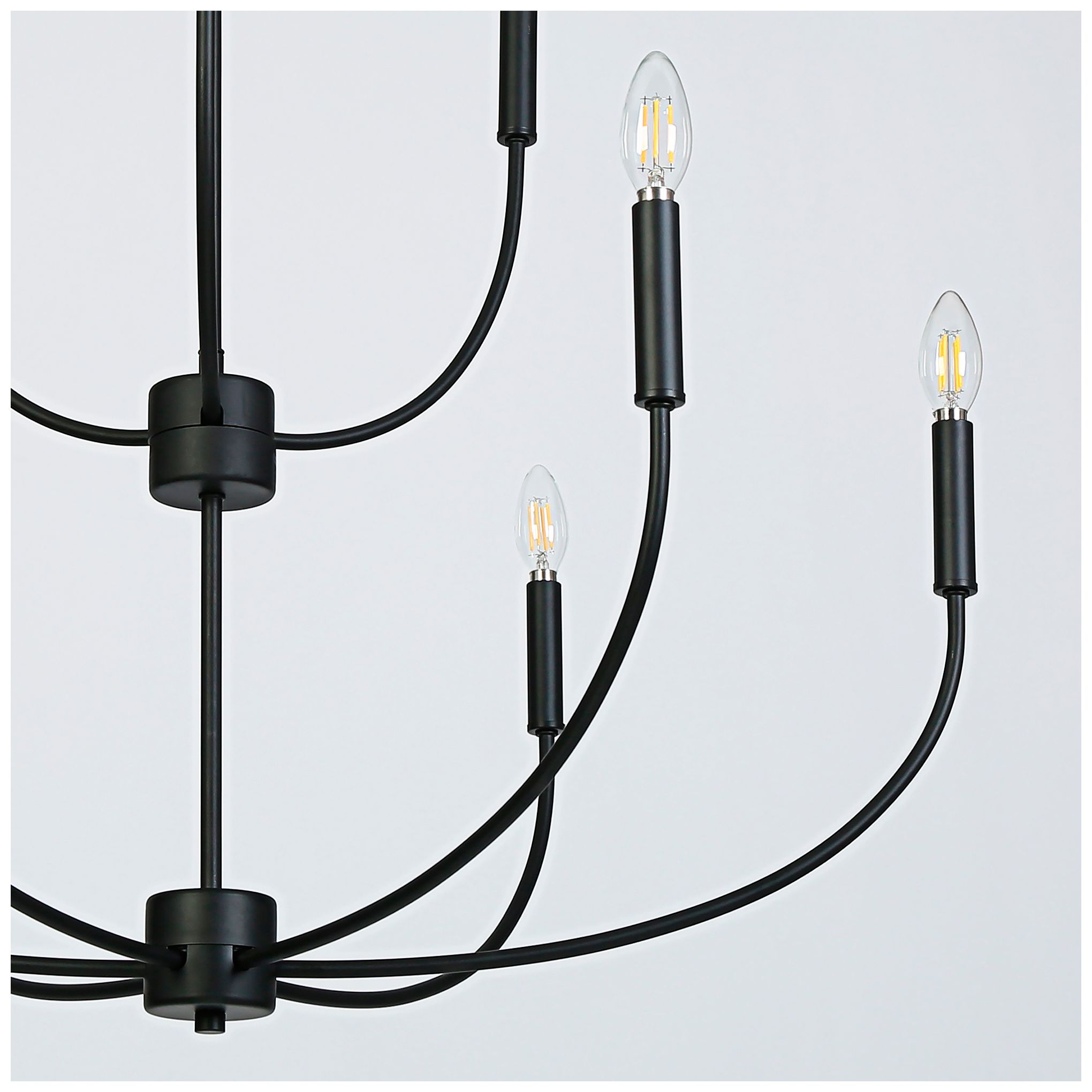 Image 5 Oriame 32.3" Wide Black 9-Light Chandelier more views