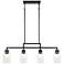 Oriame 34.5" Wide Black 4-Light Glass Island Chandelier