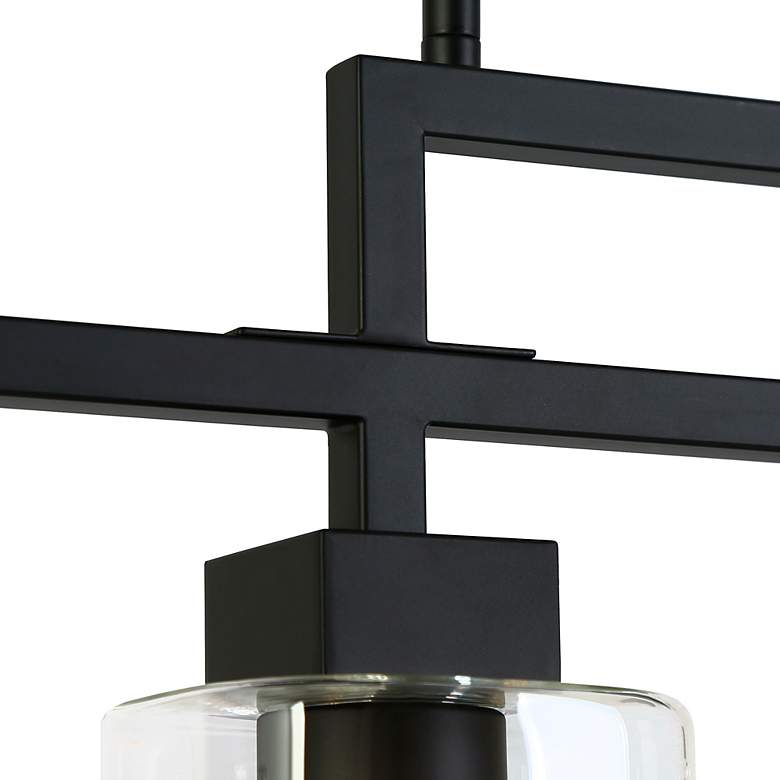 Image 3 Oriame 34.5" Wide Black 4-Light Glass Island Chandelier more views