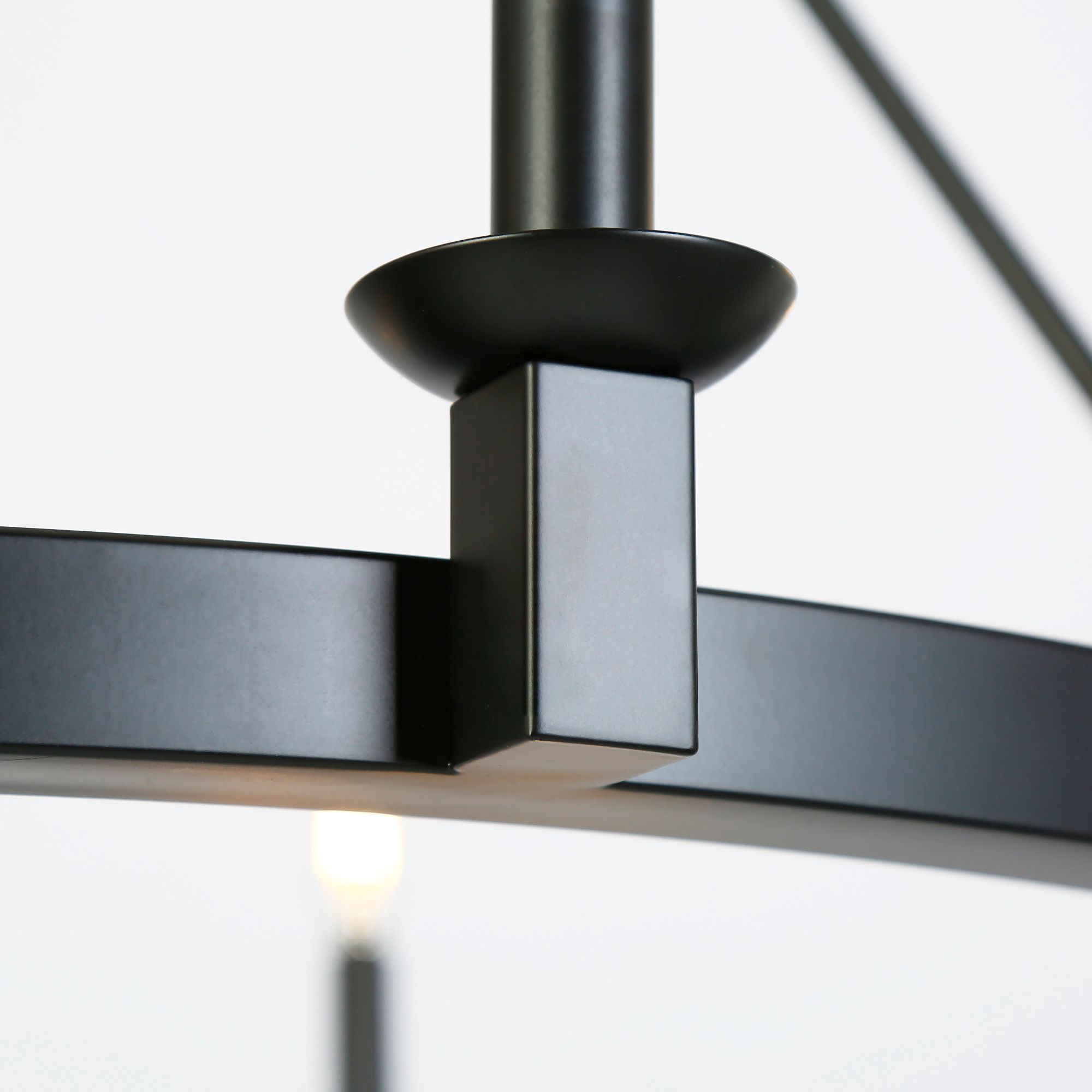 Image 3 Oriame 39.4" Wide Black 12-Light 2 Tier Wheel Chandelier more views