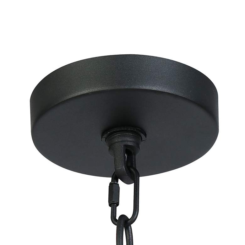 Image 3 Oriame 39.4" Wide Black 12-Light Wheel Chandelier more views