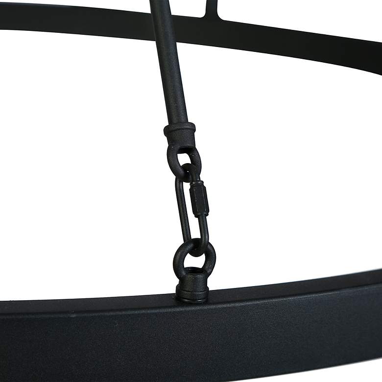 Image 4 Oriame 39.4" Wide Black 12-Light Wheel Chandelier more views