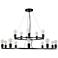 Oriame 39.4" Wide Black 15-Light 2 Tier Wheel Chandelier
