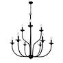 1_Oriame 39.4" Wide Black 9-Light Candle Chandelier