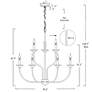 2_Oriame 39.4" Wide Black 9-Light Candle Chandelier more views