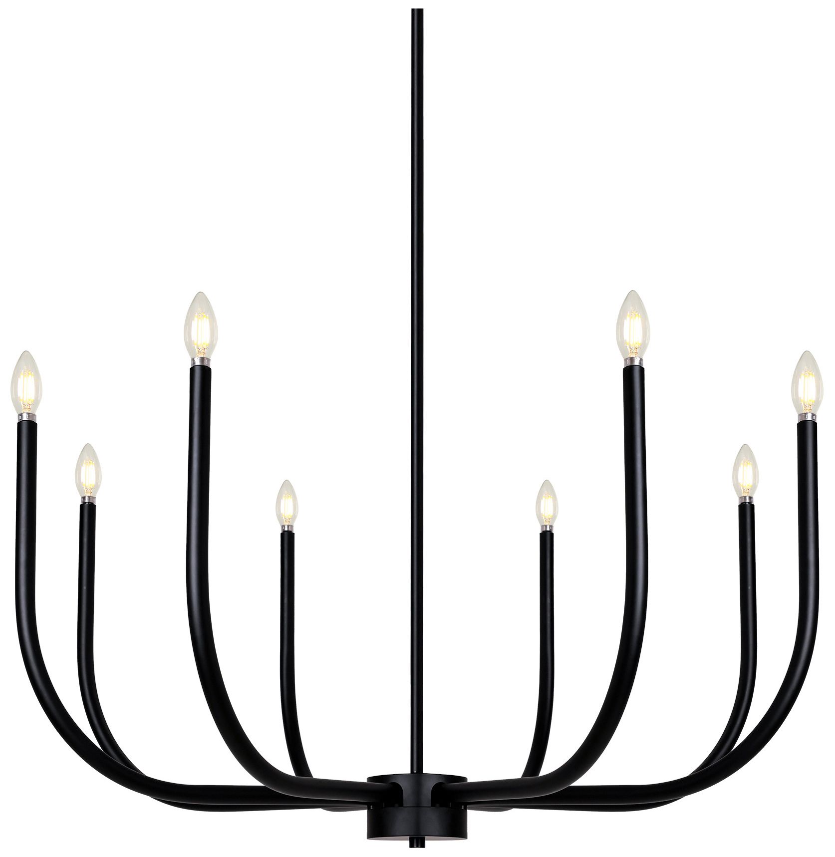 Oriame 40.1" Wide Black 8-Light Chandelier