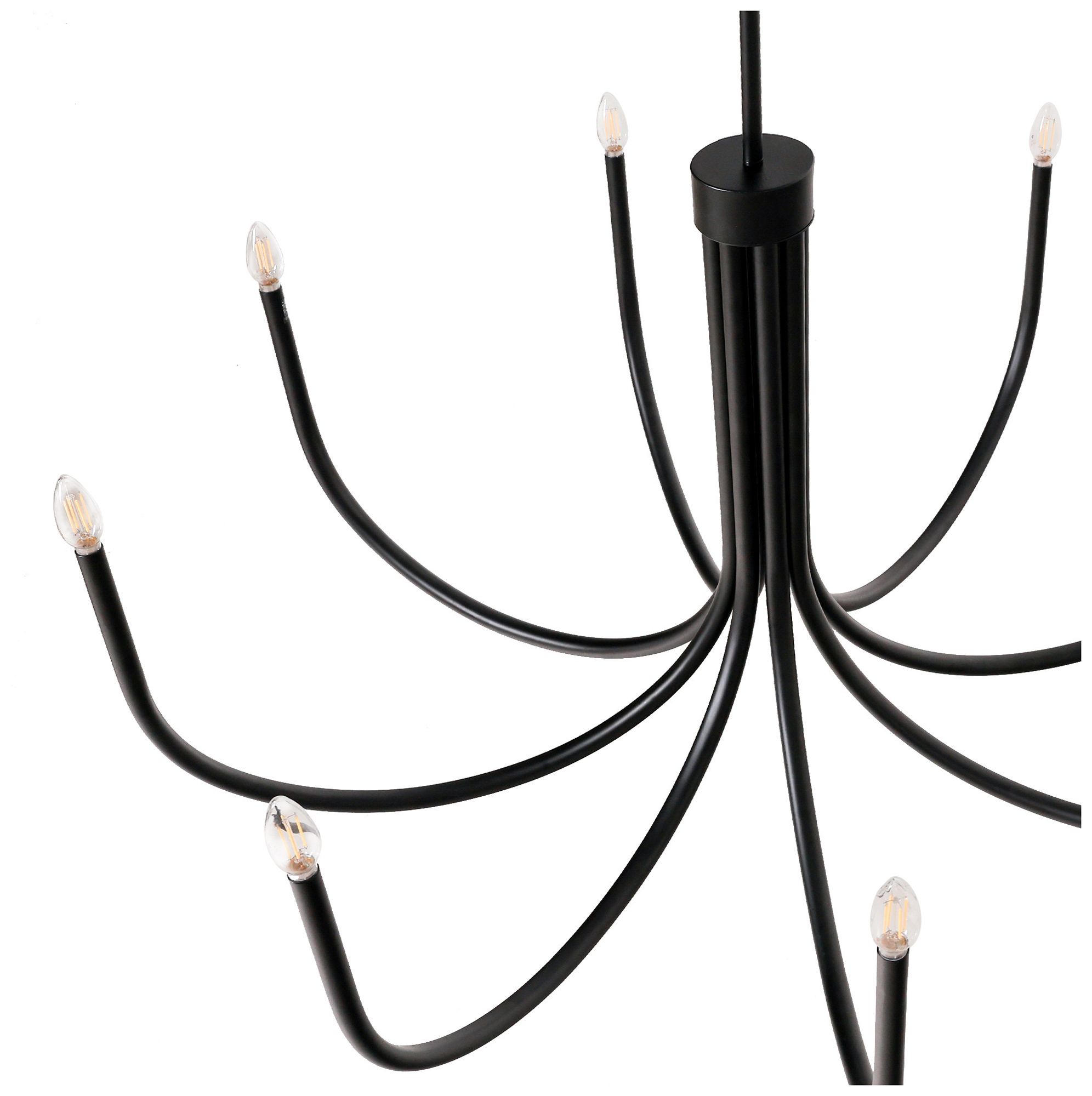 Image 3 Oriame 44.1" Wide Black 8-Light Chandelier more views