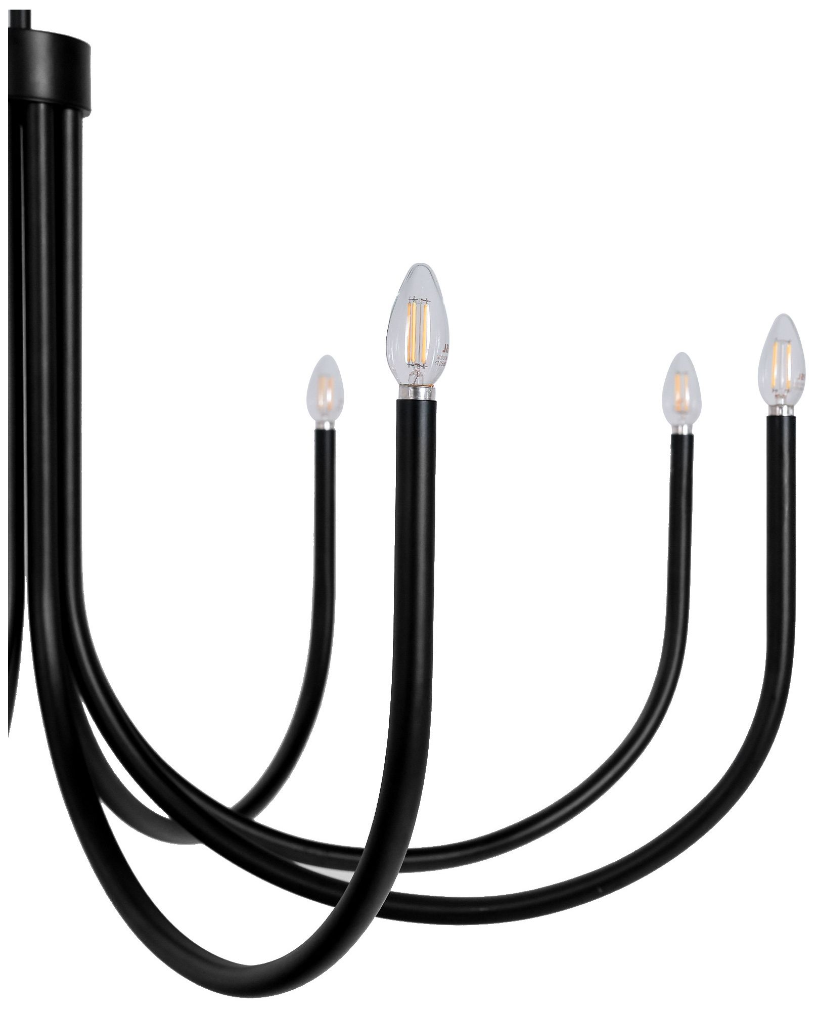 Image 5 Oriame 44.1" Wide Black 8-Light Chandelier more views