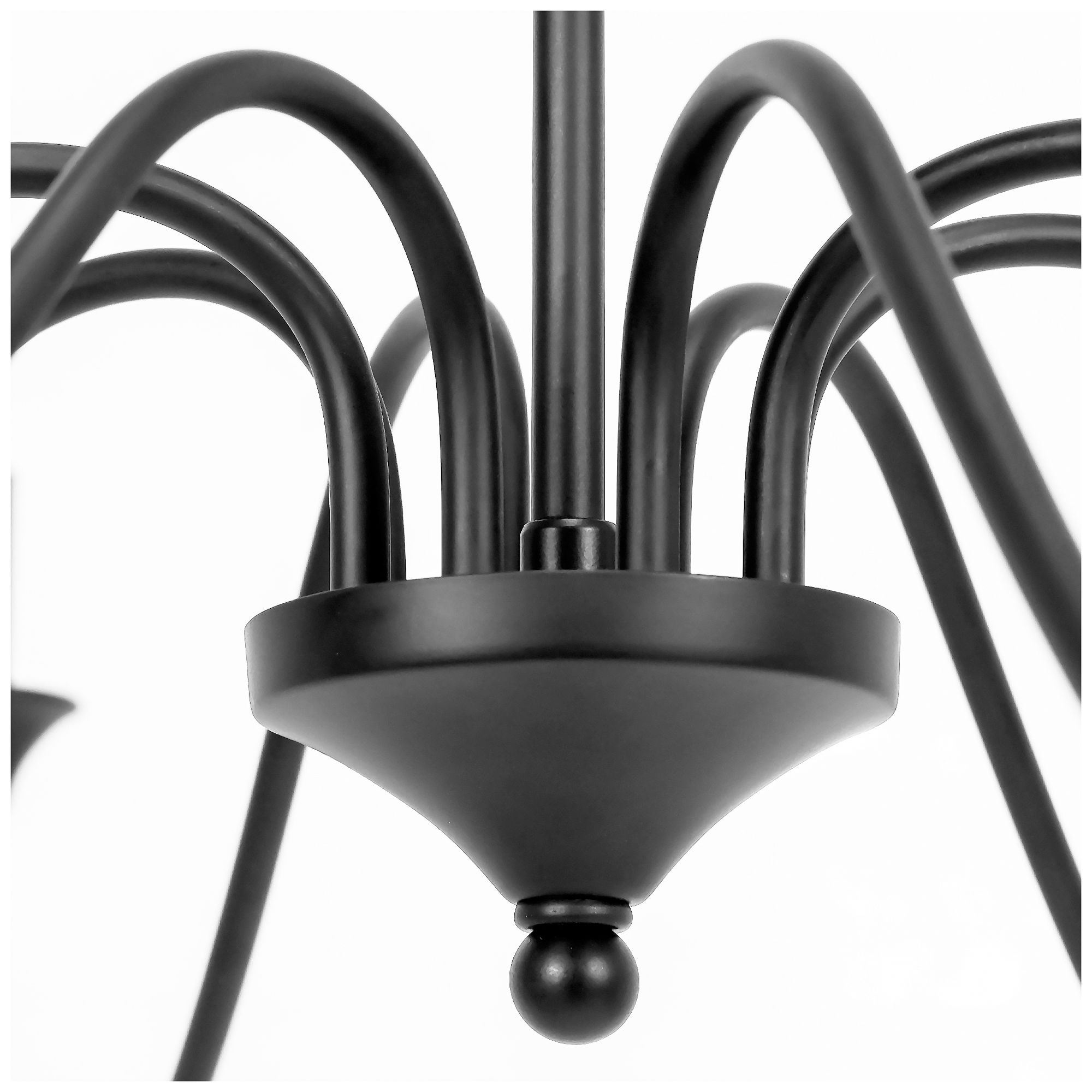 Image 4 Oriame 47.2" Wide Black 8-Light Chandelier more views