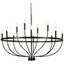 Oriame 47 1/4" Wide Matte Black 12-Light Chandelier