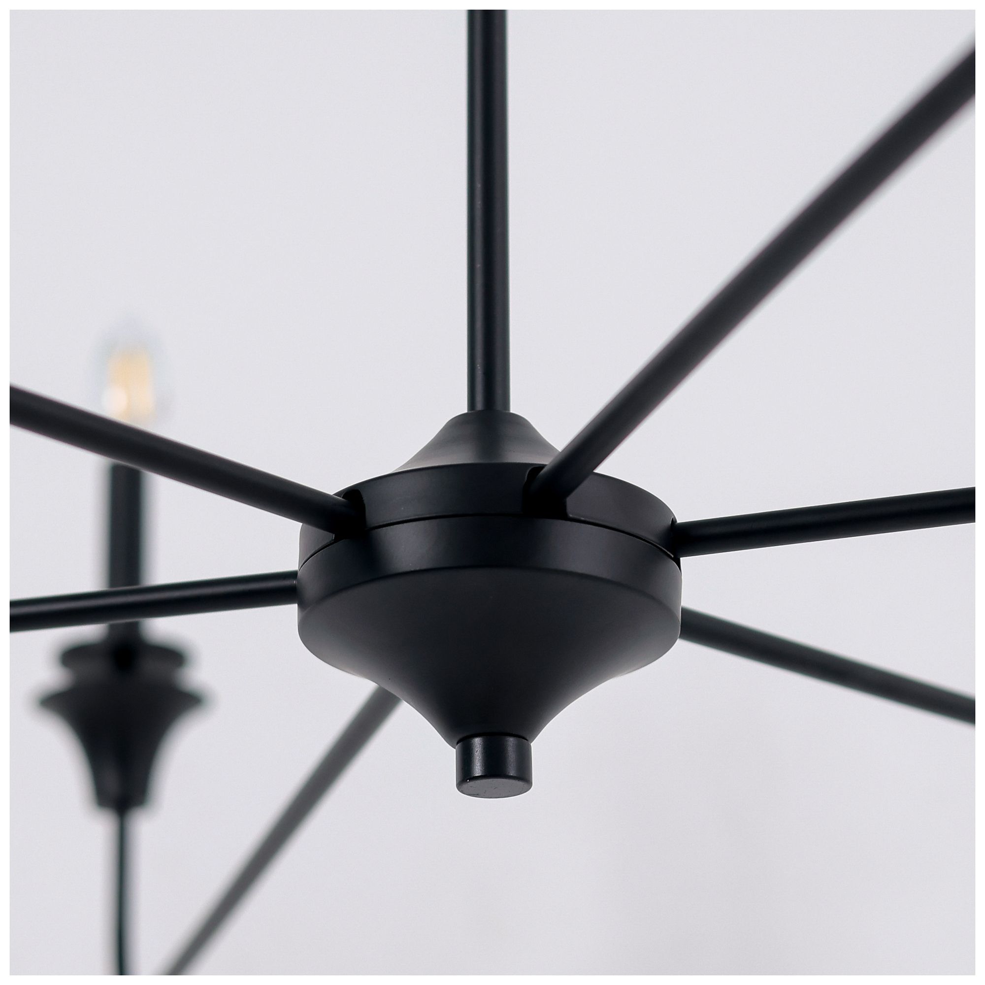 Image 3 Oriame 48.8" Wide Black 6-Light Chandelier more views