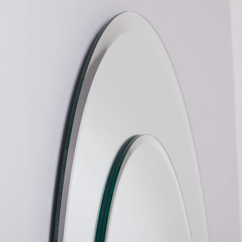 Image 3 Oriana 35 inch Round Frameless Bathroom Wall Mirror more views