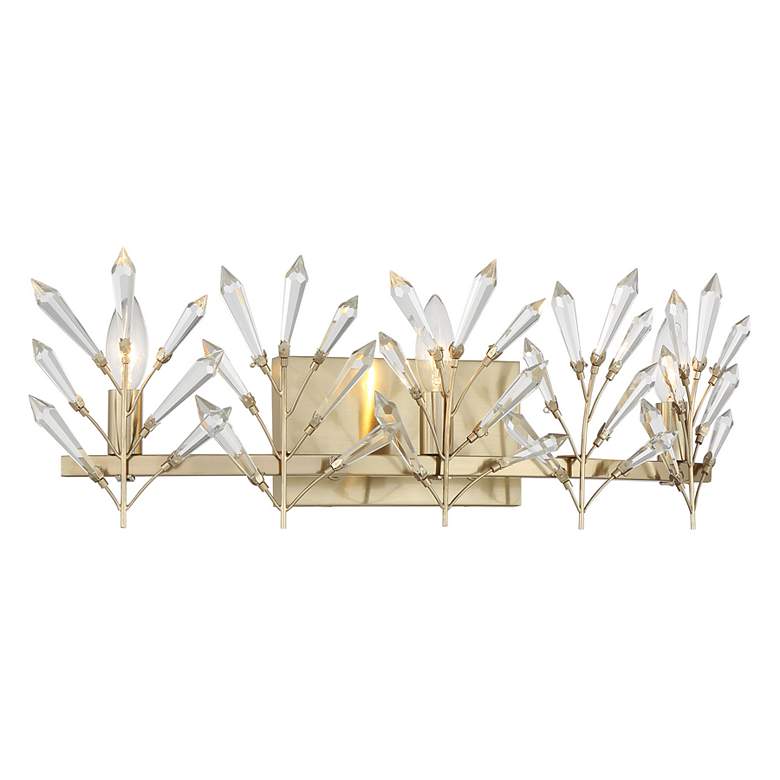 Image 3 Orianna 3-Light Bathroom Vanity Light in Noble Brass more views