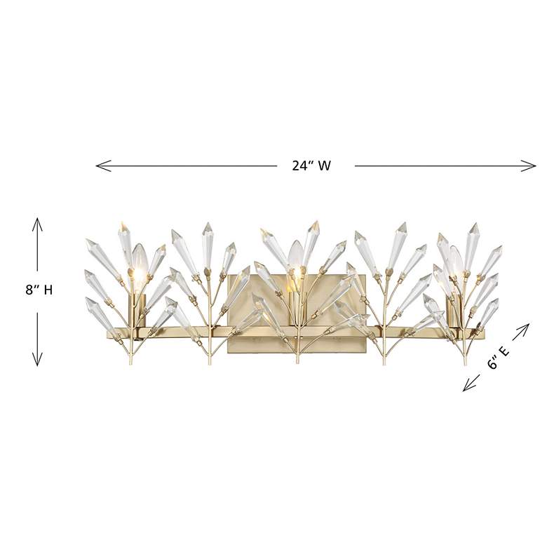 Image 6 Orianna 3-Light Bathroom Vanity Light in Noble Brass more views